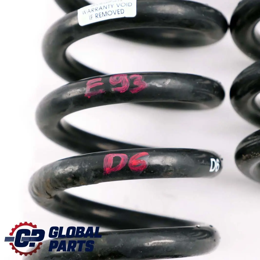 BMW M Sport Rear Coil Spring Suspension Left Right N/O/S Set - SKU E93-D6-REAR-COIL-SPRING-SET - Part number E93 D6