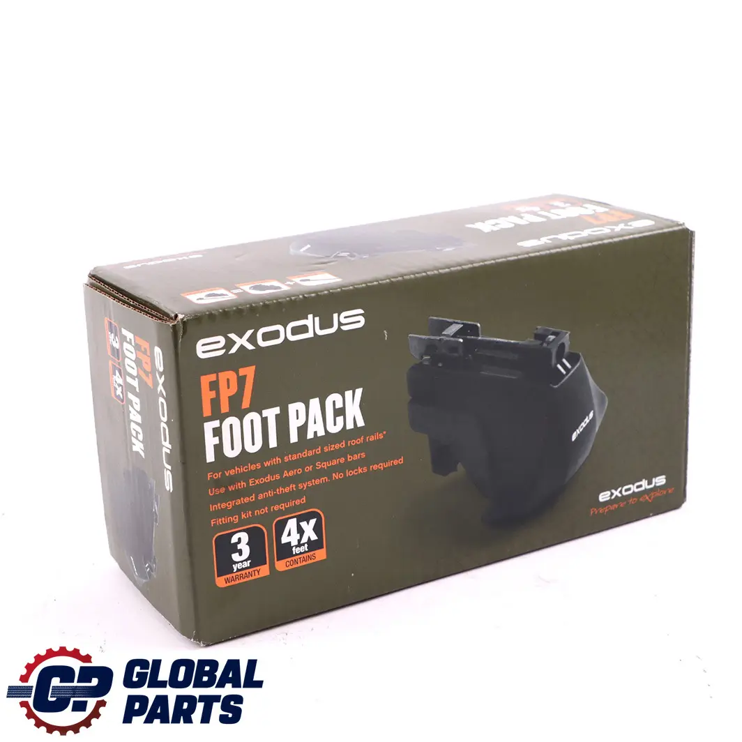  Genuine Exodus FP7 S127 Roof Railing Rail Rack Foot Pack Set Kit - SKU Exodus FP7/S127 - Part number Exodus FP7/S127