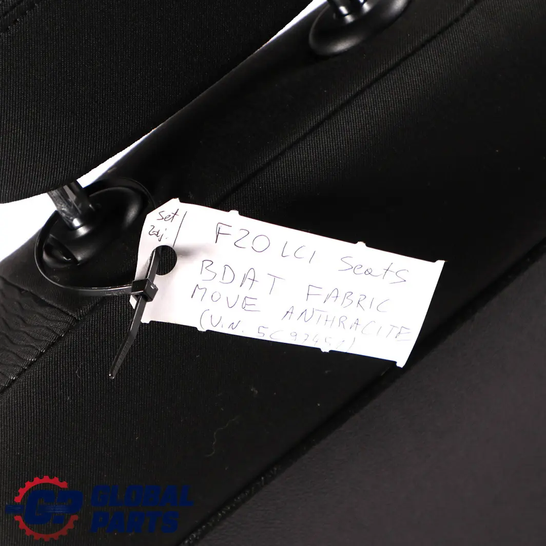BMW LCI Cloth Fabric Interior Seats Front Rear Seat Black Move Anthracite - SKU F20 Cloth Seats Move (BDAT) - Part number F20