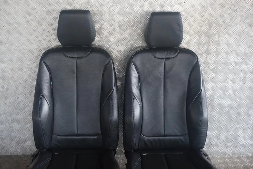 Negro Interior De cuero Asientos con tarjetas De puerta para BMW M Sport con número de pieza F20 LCI BMW M Sport Negro Interior De cuero Asientos con tarjetas De puerta - SKU F20 LCI SPORT Black Leather Seats - Número de pieza F20 LCI