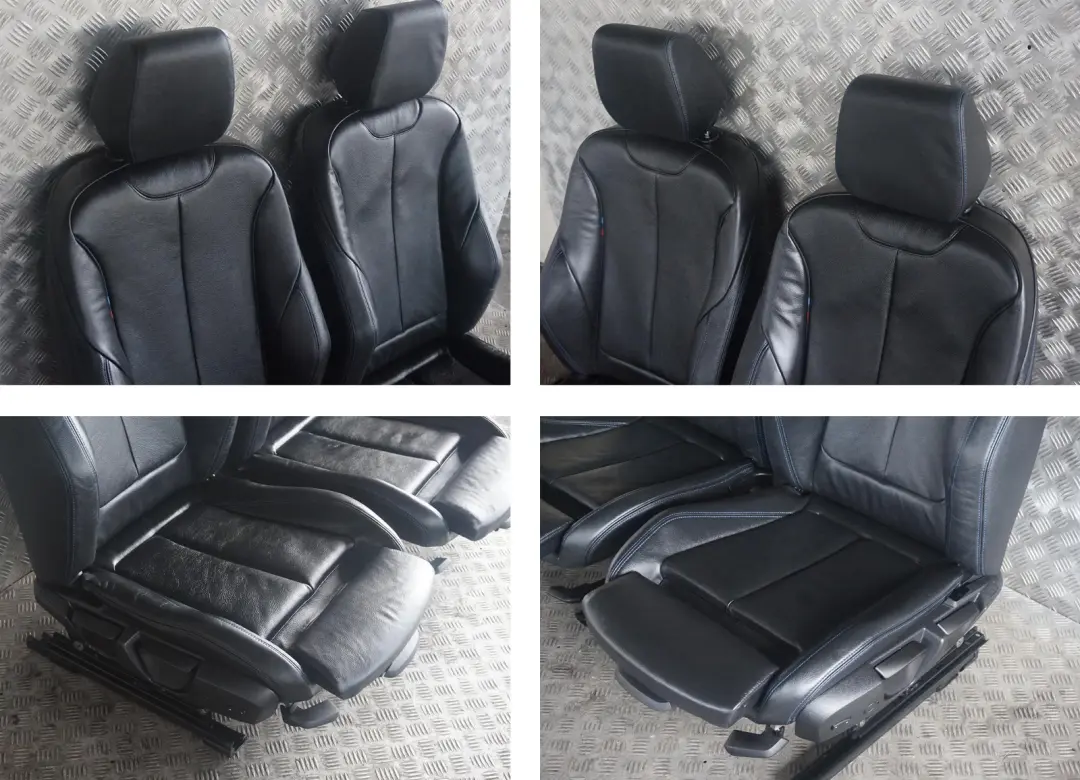 Negro Interior De cuero Asientos con tarjetas De puerta para BMW M Sport con número de pieza F20 LCI BMW M Sport Negro Interior De cuero Asientos con tarjetas De puerta - SKU F20 LCI SPORT Black Leather Seats - Número de pieza F20 LCI