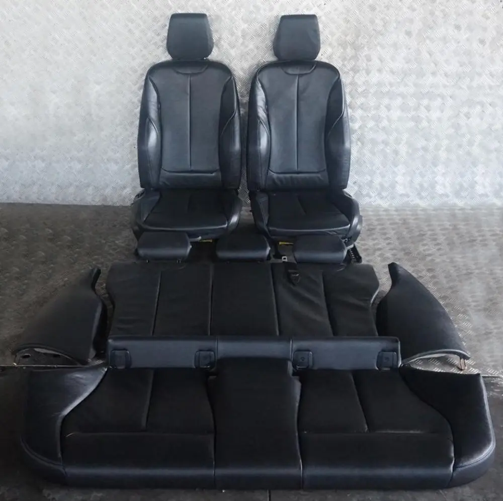 BMW M Sport Negro Interior De cuero Asientos con tarjetas De puerta - SKU F20 LCI SPORT Black Leather Seats - Número de pieza F20 LCI
