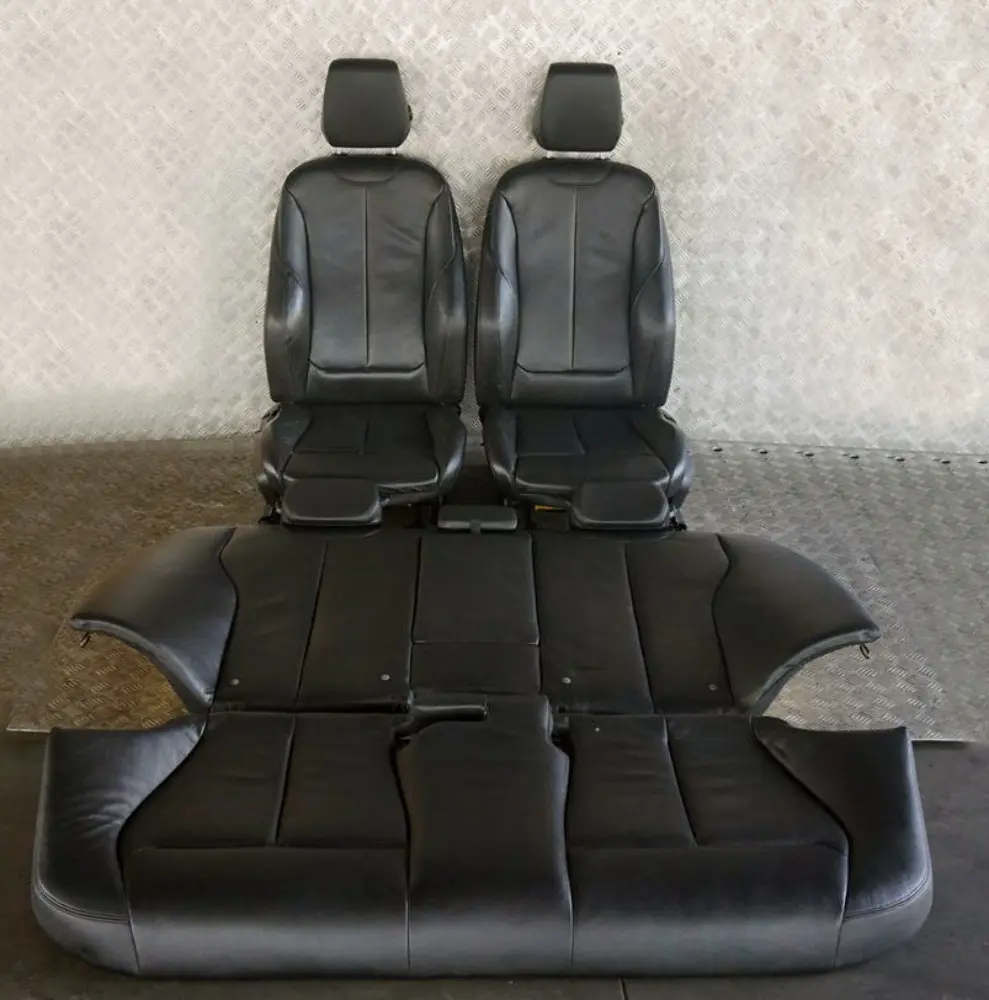 BMW 3 Series F30 M Sport Black Leather Interior Seats with Airbag and Door Cards