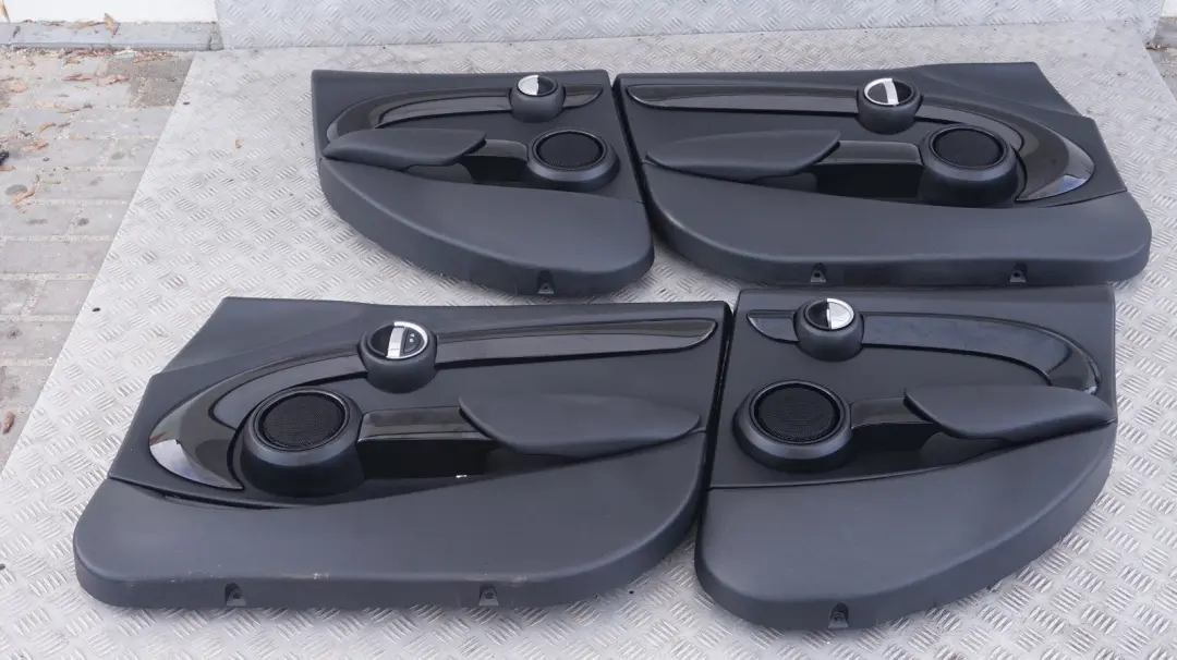 BMW Mini F55 Sport Cloth Interior Seats Double Stripe Carbon Black Door Cards - SKU rhd-F55 Cloth Sport Seats - Part number F55 Cloth Sport Seats