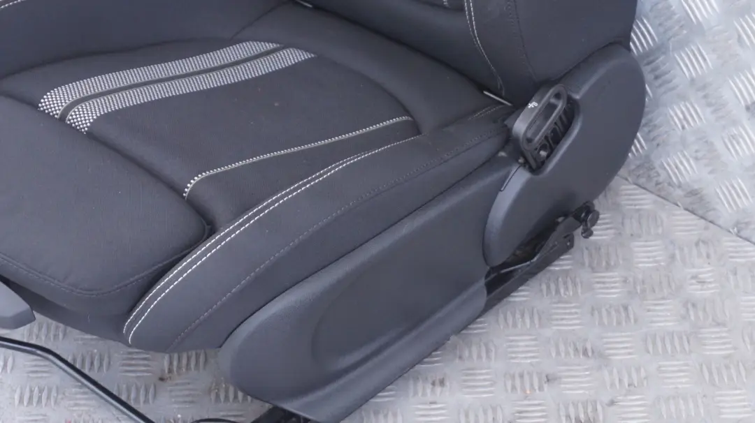 BMW Mini F55 Sport Cloth Interior Seats Double Stripe Carbon Black Door Cards - SKU rhd-F55 Cloth Sport Seats - Part number F55 Cloth Sport Seats