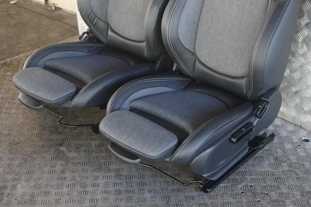 Fabric Cloth / Leather Interior Sport Seats Carbon Black to BMW Mini Cooper One with Part number F55 BMW Mini Cooper One Fabric Cloth / Leather Interior Sport Seats Carbon Black - SKU F55 Fabric / Leather Sport Seats (KDE1) - Part number F55