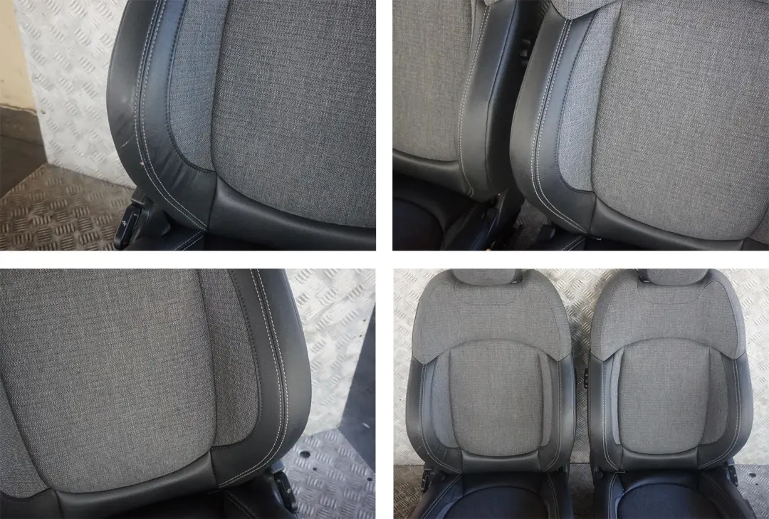 BMW Mini Cooper One Fabric Cloth / Leather Interior Sport Seats Carbon Black - SKU F55 Fabric / Leather Sport Seats (KDE1) - Part number F55