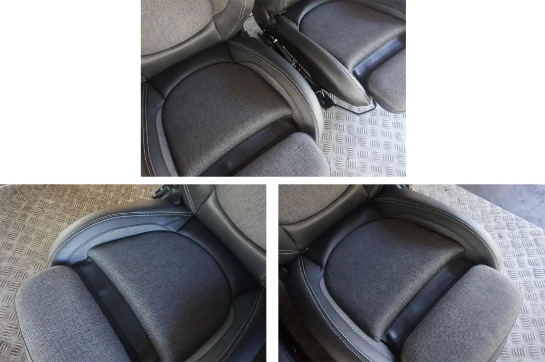 Fabric Cloth / Leather Interior Sport Seats Carbon Black to BMW Mini Cooper One with Part number F55 BMW Mini Cooper One Fabric Cloth / Leather Interior Sport Seats Carbon Black - SKU F55 Fabric / Leather Sport Seats (KDE1) - Part number F55