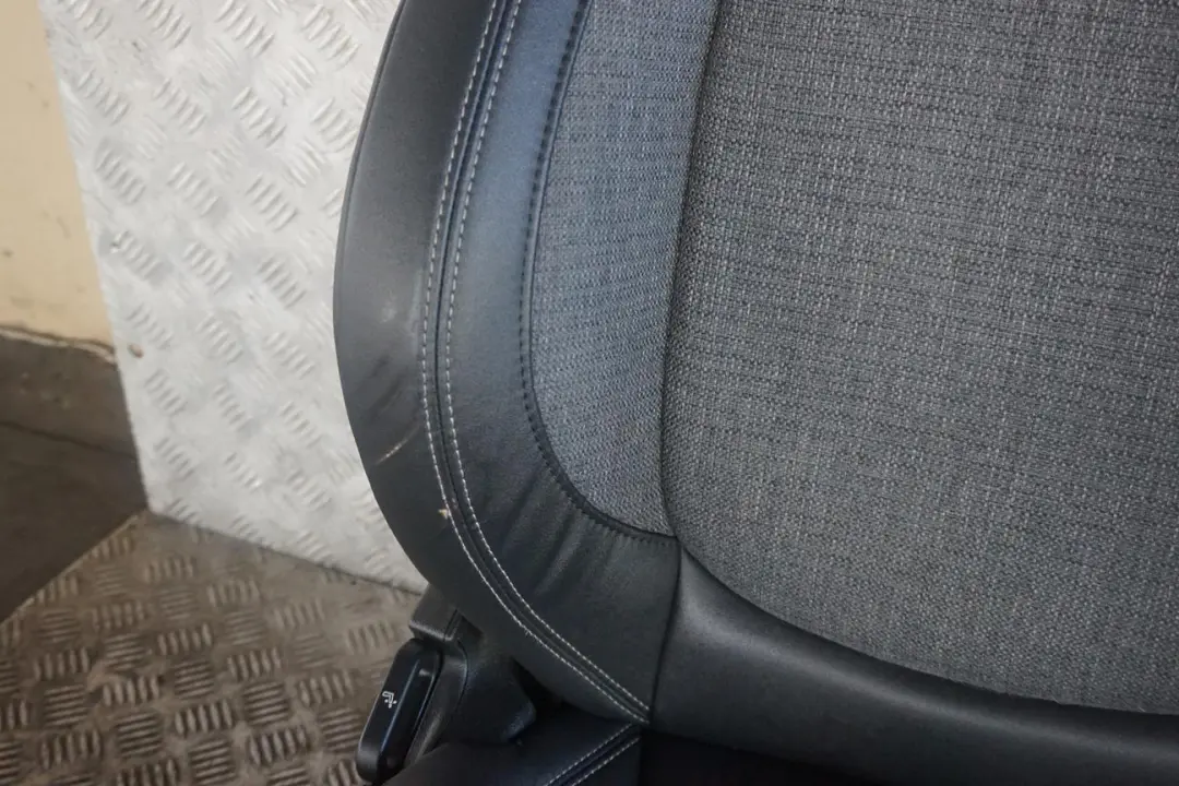 Fabric Cloth / Leather Interior Sport Seats Carbon Black to BMW Mini Cooper One with Part number F55 BMW Mini Cooper One Fabric Cloth / Leather Interior Sport Seats Carbon Black - SKU F55 Fabric / Leather Sport Seats (KDE1) - Part number F55