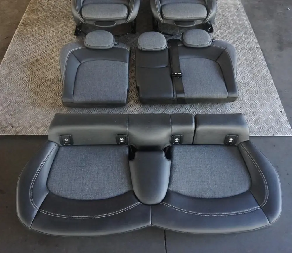 Fabric Cloth / Leather Interior Sport Seats Carbon Black to BMW Mini Cooper One with Part number F55 BMW Mini Cooper One Fabric Cloth / Leather Interior Sport Seats Carbon Black - SKU F55 Fabric / Leather Sport Seats (KDE1) - Part number F55