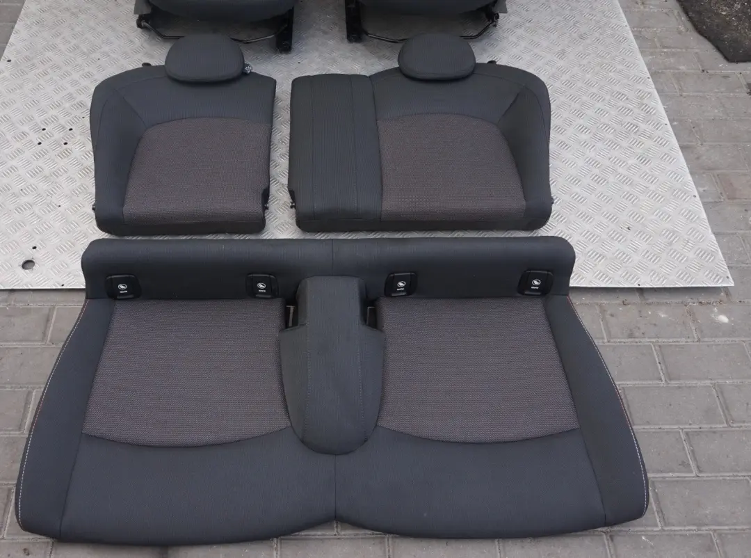 Cloth Fabric Interior Seats Firework Carbon Black to BMW Mini Cooper One F56 with Part number F56 Cloth Firework Seats BMW Mini Cooper One F56 Cloth Fabric Interior Seats Firework Carbon Black - SKU F56 Cloth Firework Seats-1 - Part number F56 Cloth Firework Seats
