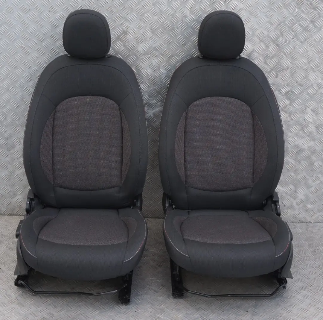 BMW Mini Cooper One F56 Cloth Fabric Interior Seats Firework Carbon Black - SKU F56 Cloth Firework Seats-1 - Part number F56 Cloth Firework Seats