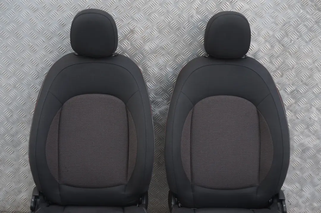 BMW Mini Cooper One F56 Cloth Fabric Interior Seats Firework Carbon Black - SKU F56 Cloth Firework Seats-1 - Part number F56 Cloth Firework Seats