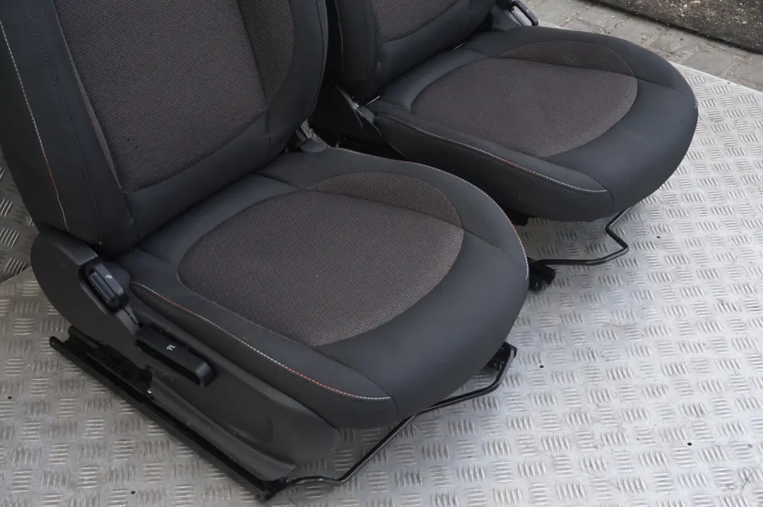 Cloth Fabric Interior Seats Firework Carbon Black to BMW Mini Cooper One F56 with Part number F56 Cloth Firework Seats BMW Mini Cooper One F56 Cloth Fabric Interior Seats Firework Carbon Black - SKU F56 Cloth Firework Seats-1 - Part number F56 Cloth Firework Seats