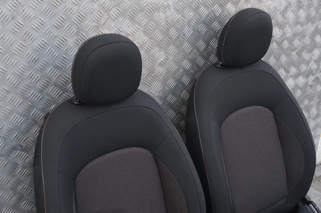 BMW Mini Cooper One F56 Cloth Fabric Interior Seats Firework Carbon Black - SKU F56 Cloth Firework Seats-1 - Part number F56 Cloth Firework Seats