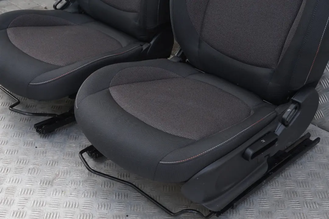 Cloth Fabric Interior Seats Firework Carbon Black to BMW Mini Cooper One F56 with Part number F56 Cloth Firework Seats BMW Mini Cooper One F56 Cloth Fabric Interior Seats Firework Carbon Black - SKU F56 Cloth Firework Seats-1 - Part number F56 Cloth Firework Seats