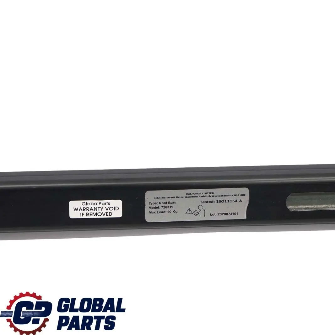  Genuine Halfords Roof Railing Rail Rack Bar Set - SKU 726319 - Part number 726319