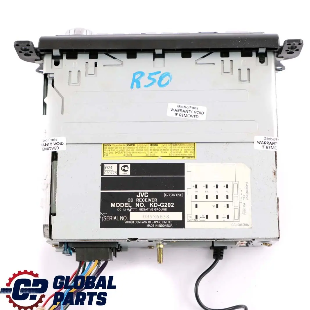 Genuine JVC Car Radio Stereo CD Audio Player Head Unit - SKU KD-G202 - Part number KD-G202