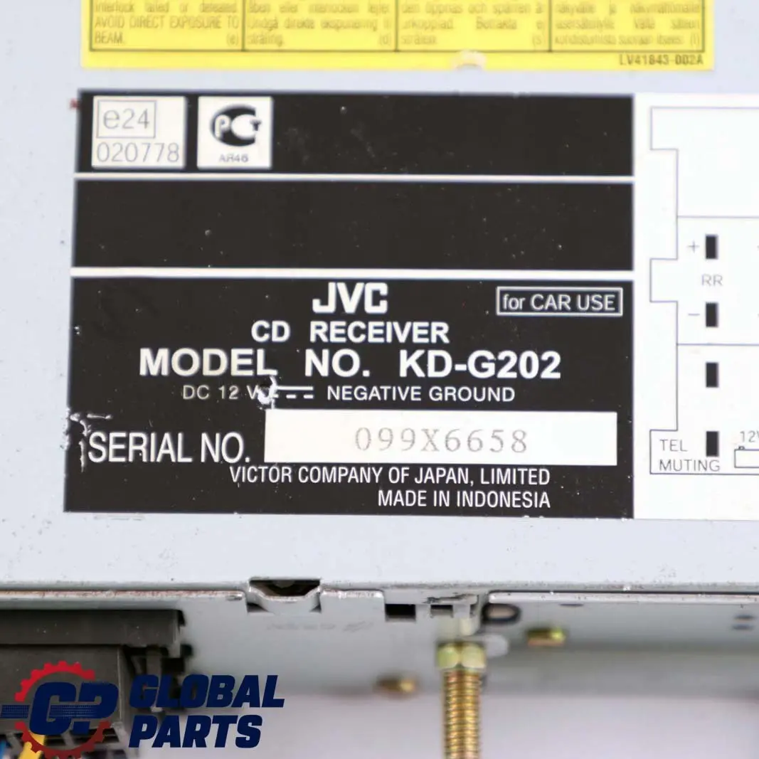 Genuine JVC Car Radio Stereo CD Audio Player Head Unit to with Part number KD-G202 Genuine JVC Car Radio Stereo CD Audio Player Head Unit - SKU KD-G202 - Part number KD-G202