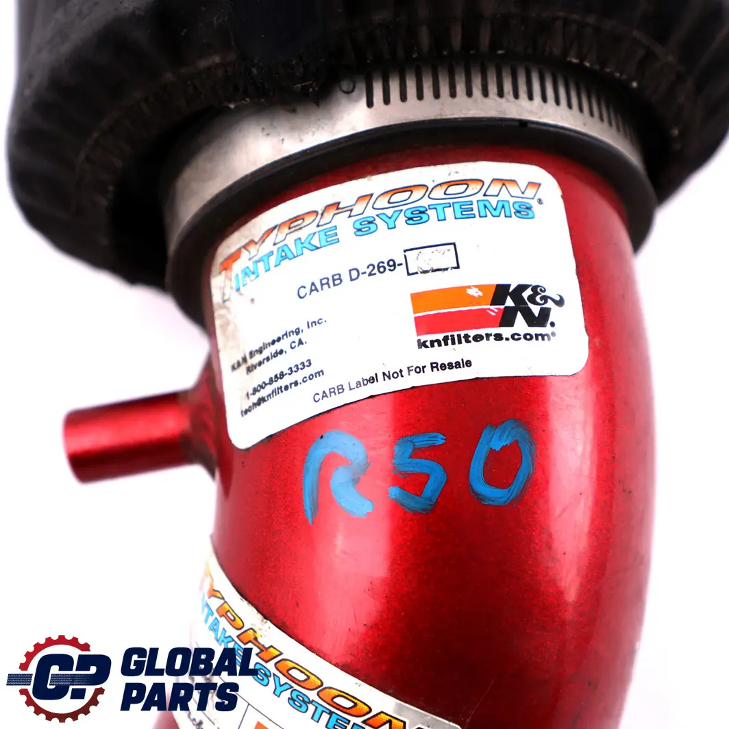 BMW Mini Cooper S R53 K&N Typhoon Air Intake System Cone Filter Hose Pipe D-269 - SKU KN Typhoon Air Intake Hose - Part number KN Typhoon Air Intake Hose