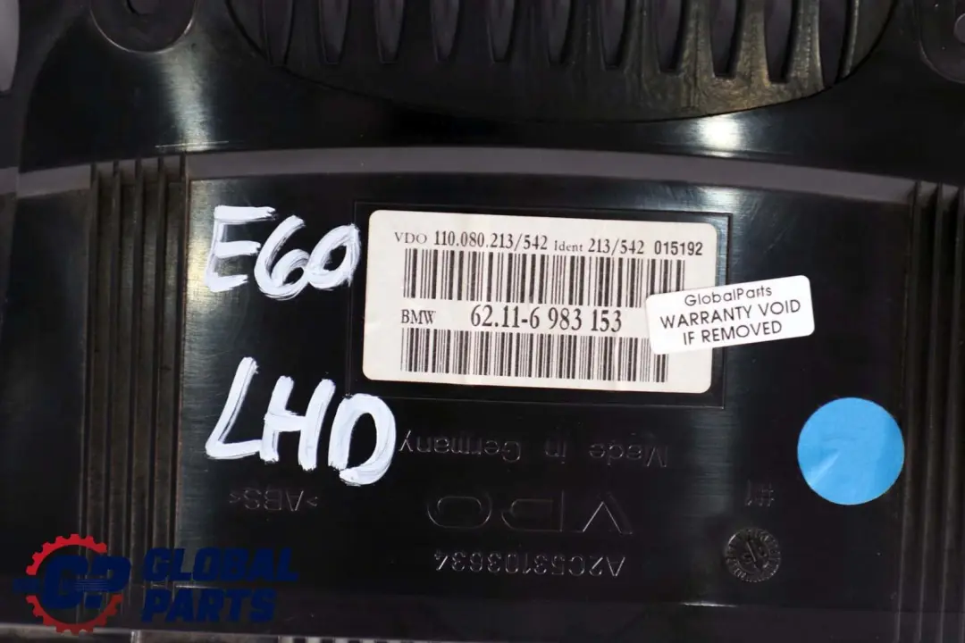 BMW 5 Series E60 E61 Instrument Cluster Clocks Speedo Automatic Diesel 6983153 - SKU lhd-6983153 - Part number 9194890