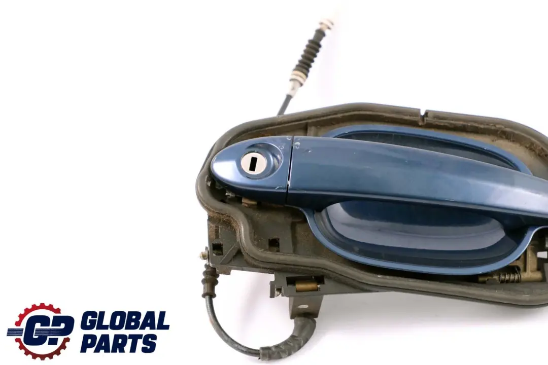 Outside Door Handle Rear Left N/S Mysticblau Blue to BMW 5 Series E60 E61 with Part number 7199555 BMW 5 Series E60 E61 Outside Door Handle Rear Left N/S Mysticblau Blue - SKU lhd-7191917-MYS - Part number 7199555