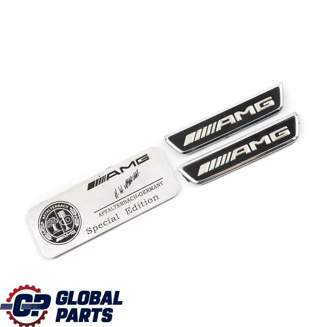  *Mercedes-Benz AMG Emblem Motor Fender Unterschrift Set - SKU Mercedes AMG Emblems - Teilenummer Mercedes AMG Emblems