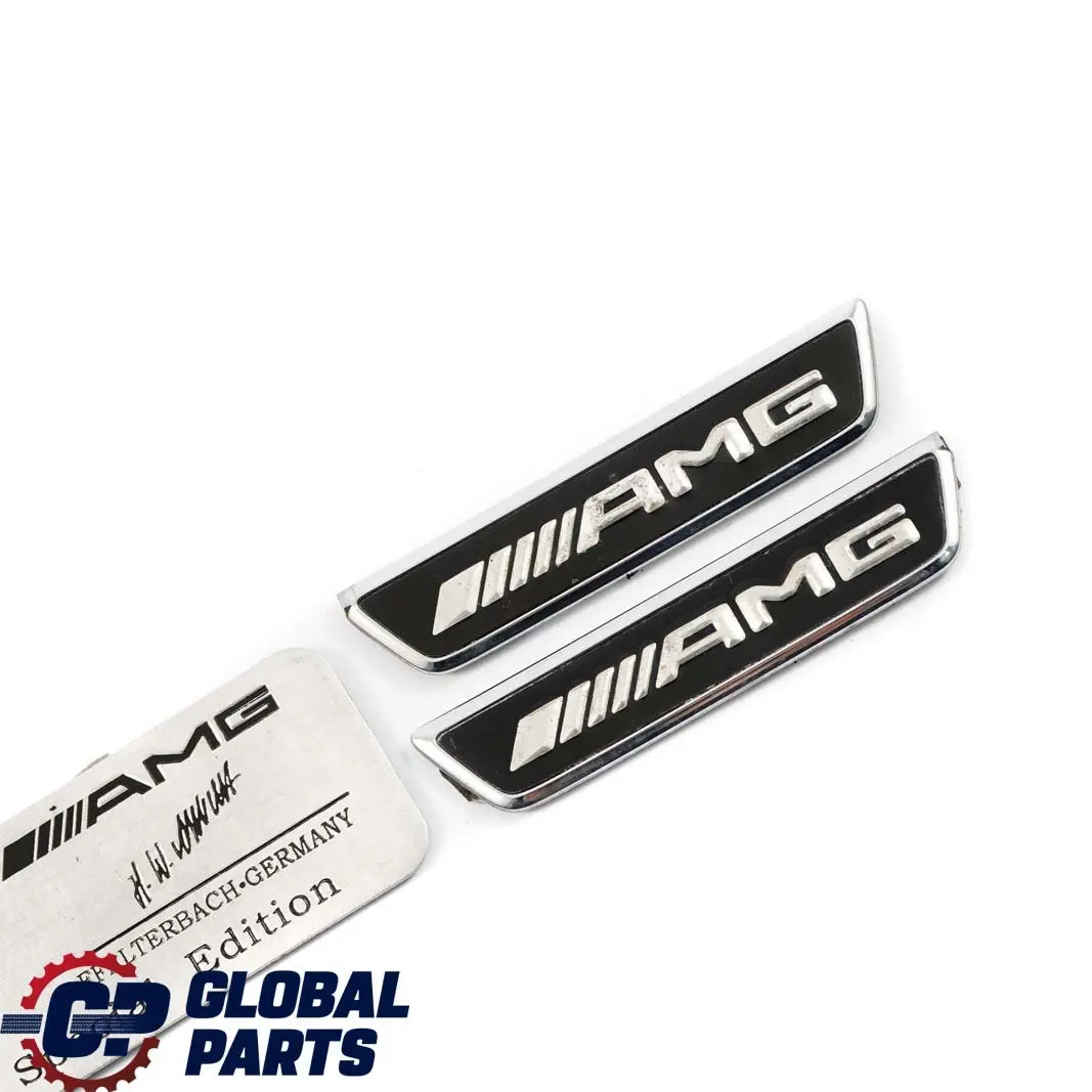  *Mercedes-Benz AMG Emblem Motor Fender Unterschrift Set - SKU Mercedes AMG Emblems - Teilenummer Mercedes AMG Emblems