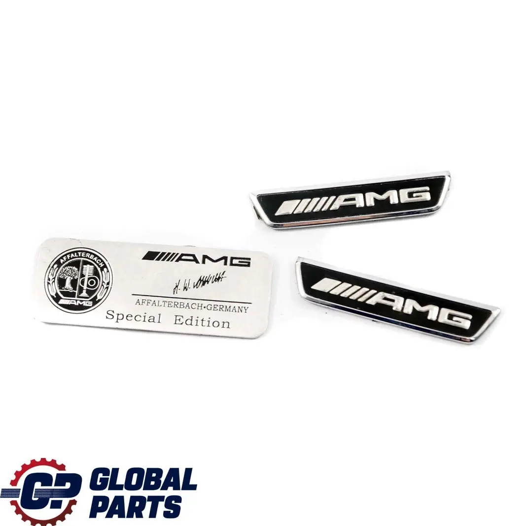  *Mercedes-Benz AMG Emblem Motor Fender Unterschrift Set - SKU Mercedes AMG Emblems - Teilenummer Mercedes AMG Emblems