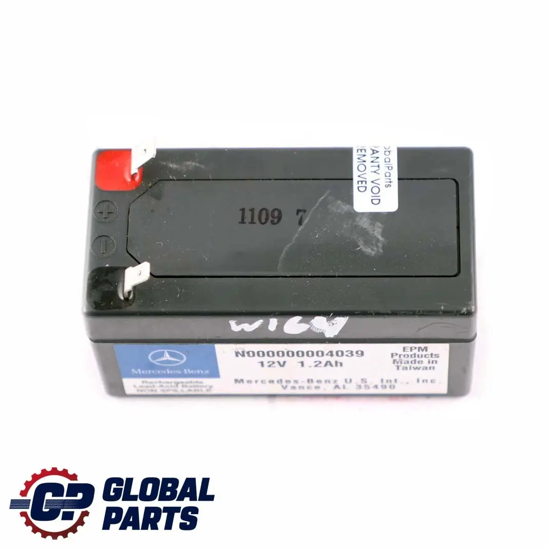 Mercedes ML GLC W164 X164 W204 Additional Backup Battery 12V 1.2Ah - SKU N000000004039 - Part number N000000004039
