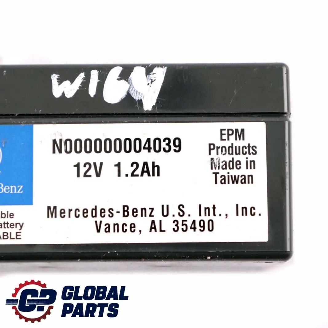 Zusätz Liche Sicherungs Batterie für Mercedes ML GL W164 X164 W204 mit Teilenummer N000000004039 Mercedes ML GL W164 X164 W204 Zusätz Liche Sicherungs Batterie - SKU N000000004039 - Teilenummer N000000004039