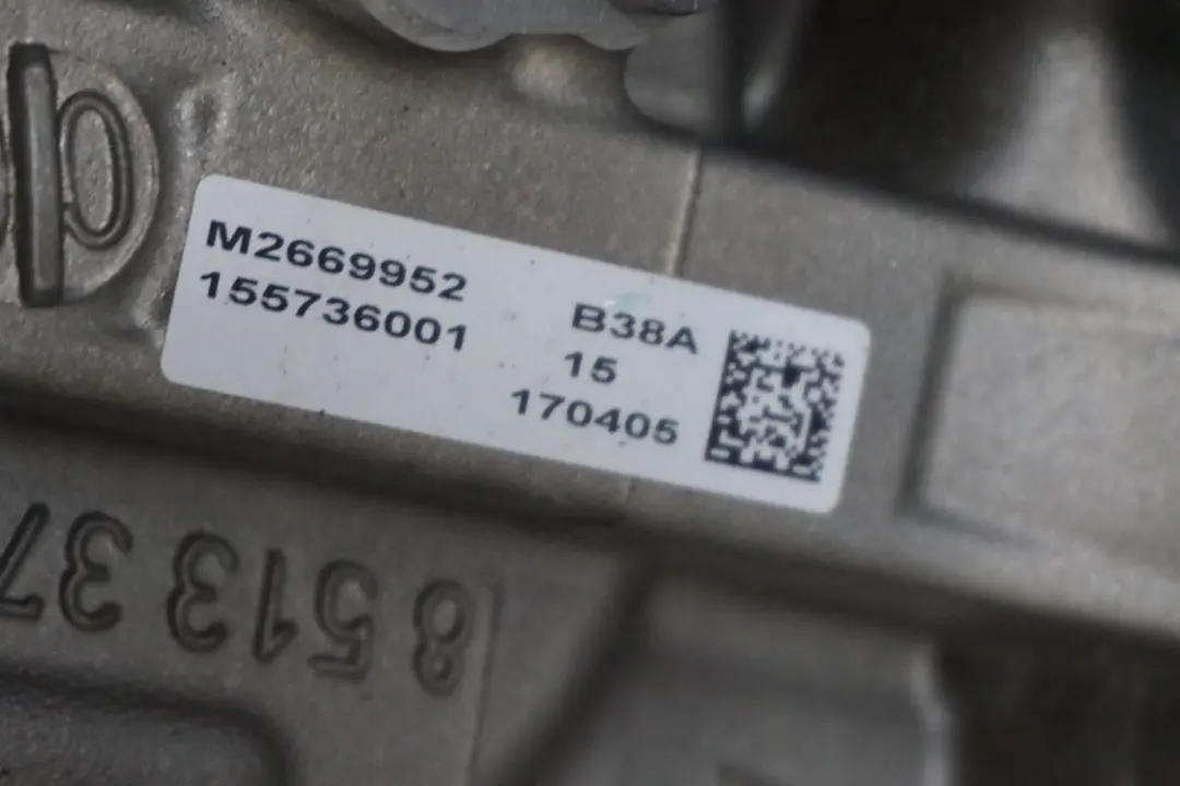 B38 Completer Moteur B38A15A 29 000 km, GARANTIE pour Mini Cooper F54 F55 F56 F57 à propos du numéro de pièce 0003073 Mini Cooper F54 F55 F56 F57 B38 Completer Moteur B38A15A 29 000 km, GARANTIE - SKU p0003073-1 - Numéro de pièce 0003073