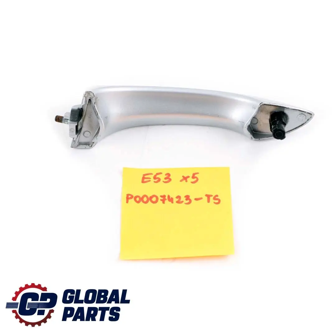 Front Rear Right Door O/S Grab Handle Titansilber Silver 354 to BMW X5 Series E53 with Part number 0007423 BMW X5 Series E53 Front Rear Right Door O/S Grab Handle Titansilber Silver 354 - SKU P0007423-TS - Part number 0007423