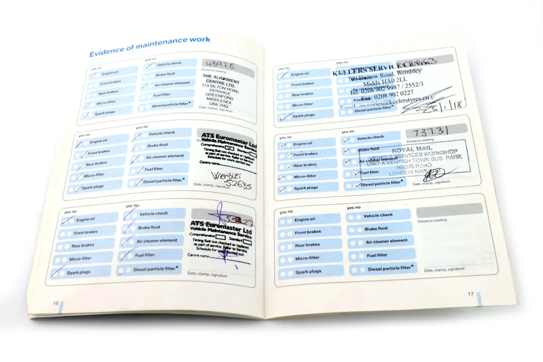 BMW 1 Series E81 E87 LCI Service Booklet Owner's Handbook Wallet Case Pouch - SKU P0013233 - Part number 0013233