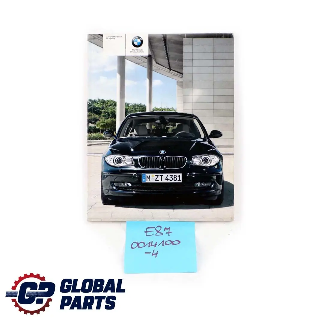 BMW 1 Series E81 E87 LCI 4 Owner's Handbook Manual Book - SKU P0014100-4 - Part number 0014100