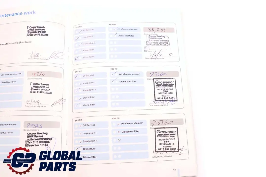 BMW X3 Series 2 E83 LCI Service Booklet Owner's Handbook Pouch Case Wallet - SKU P0014226-2 - Part number 0014226