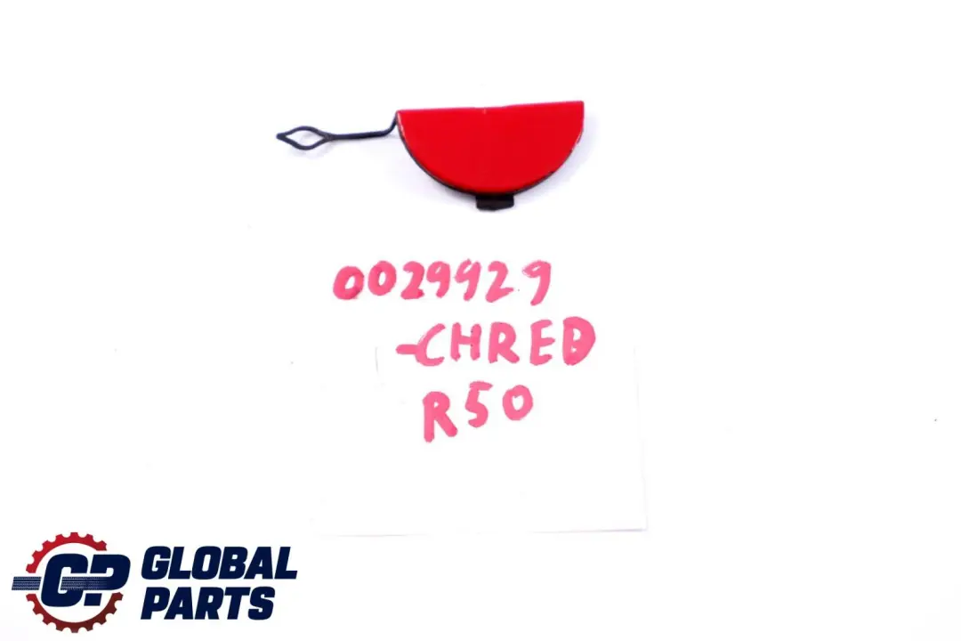 Mini Cooper One R50 R53 Cover Towing Eye Rear Bumper Chili Red 851 - SKU P0029929-CHRED - Part number 0029929