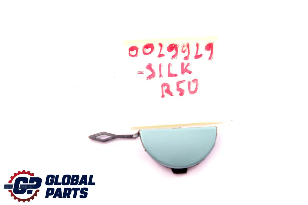 Towing Eye Rear Bumper Silk Green 901 to Mini Cooper One R50 R53 Cover with Part number 0029929 Mini Cooper One R50 R53 Cover Towing Eye Rear Bumper Silk Green 901 - SKU P0029929-SILK - Part number 0029929