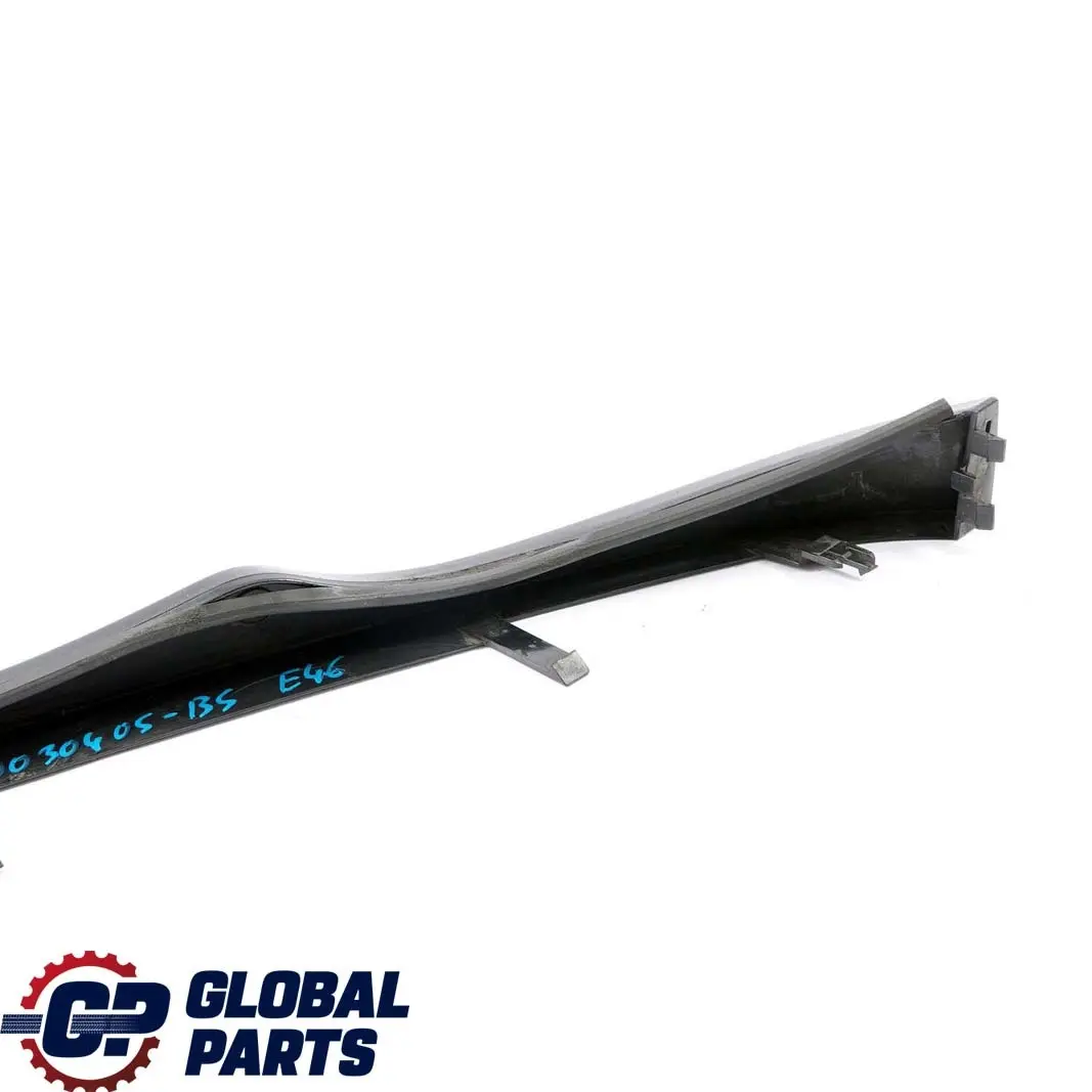 BMW 3 E46 Scheinwerfer Abdeckung Blende Vorne Rechts Black Sapphire Schwarz - SKU P0030405-BS - Teilenummer 0030405