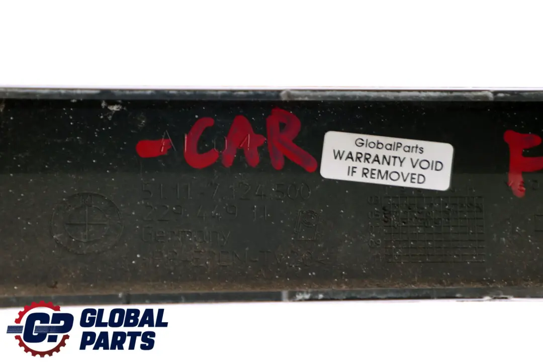 BMW 1 Series E87 Bumper Guard Strip Front Right O/S Carbonschwarz - SKU P0032638-CAR - Part number 7124500