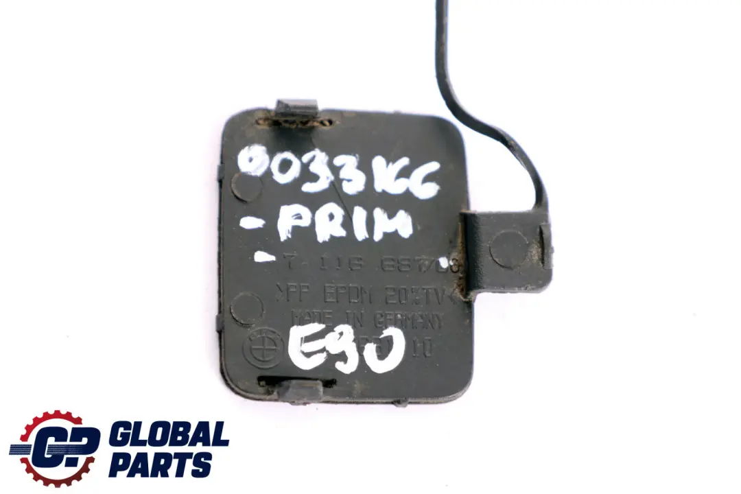 Front Bumper Towing Eye Flap Primed 7116687 to BMW 3 Series E90 E91 with Part number 0033166 BMW 3 Series E90 E91 Front Bumper Towing Eye Flap Primed 7116687 - SKU P0033166-PRIM - Part number 0033166