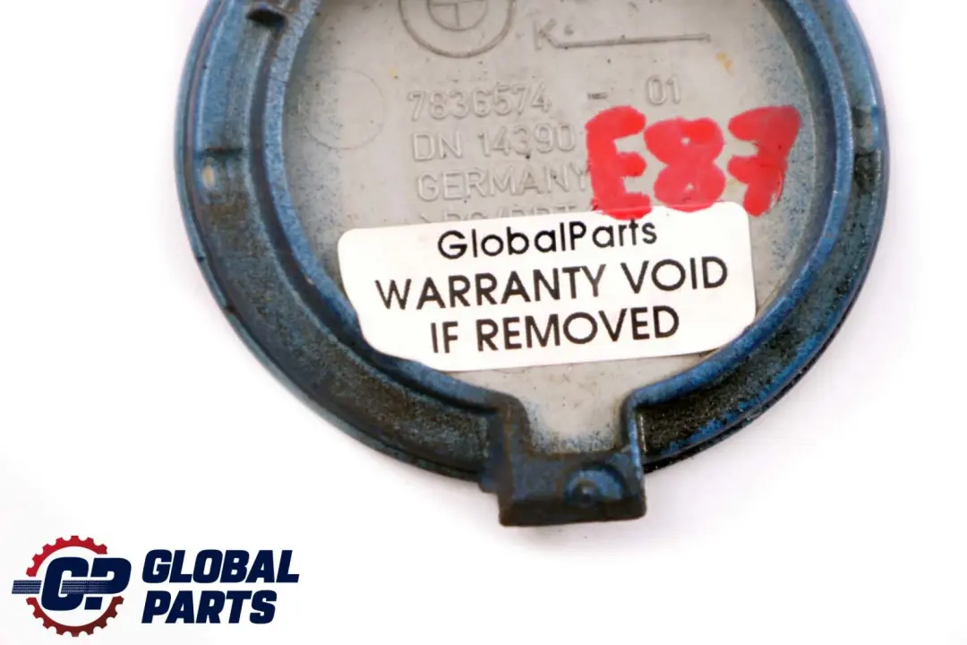 Flap Towing Eye Front Bumper Le Mans Blau Blue to BMW 1 Series E81 E87 M Sport with Part number 0033763 BMW 1 Series E81 E87 M Sport Flap Towing Eye Front Bumper Le Mans Blau Blue - SKU P0033763-LMB - Part number 0033763