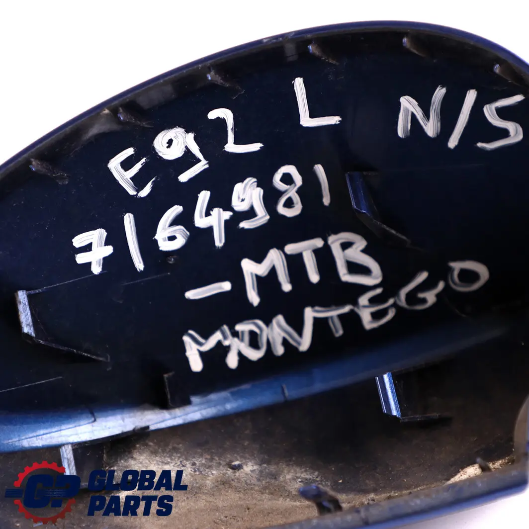  Carcasa Retrovisor BMW E92 E93 Tapa Izquierda Carcasa Montego Blau - A51 - SKU P0033793-MTB - Número de pieza 0033793