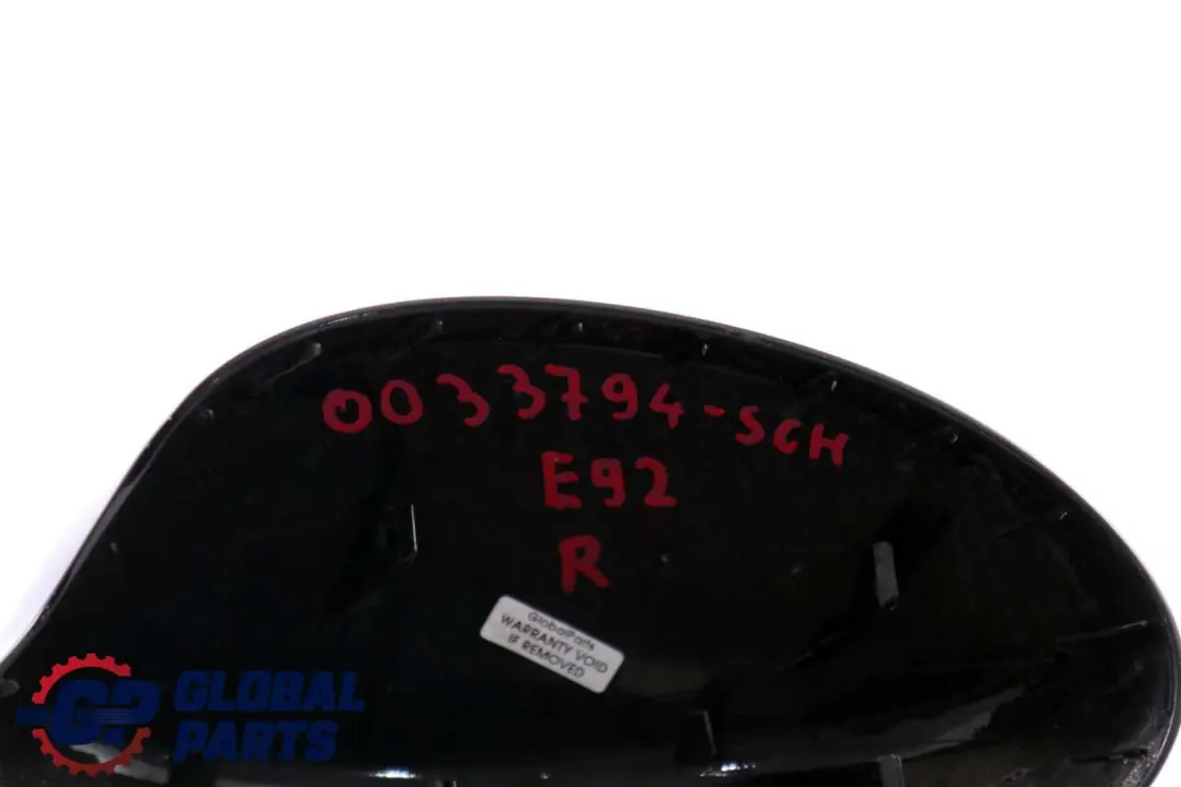 BMW 3 Series E92 E93 Right Cover Cap O/S Casing Wing Mirror Schwarz 2 Black - SKU P0033794-SCH - Part number 0033794
