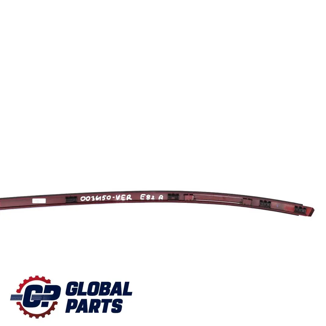 BMW E82 Coupe Prawa Listwa Dachowa Ozdobna Czerwona Vermilionrot Red - A82 - SKU P0036150-VER - Numer Części 0036150