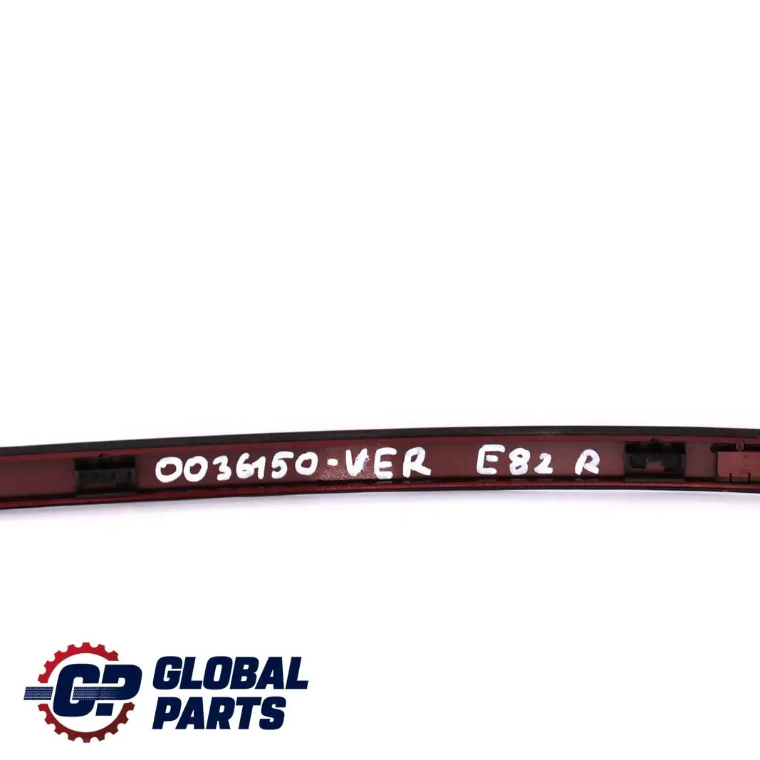 BMW E82 Coupe Prawa Listwa Dachowa Ozdobna Czerwona Vermilionrot Red - A82 - SKU P0036150-VER - Numer Części 0036150