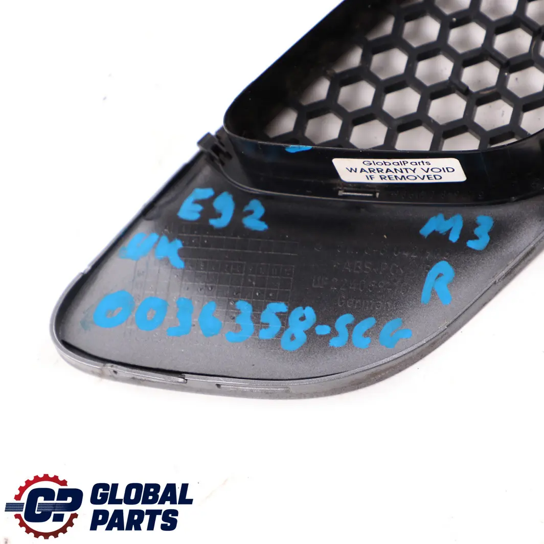 Front Trim Right O/S Frame Grille Hood Spacegrau Space Grey to BMW 3 E90 E92 M3 with Part number 0036358 BMW 3 E90 E92 M3 Front Trim Right O/S Frame Grille Hood Spacegrau Space Grey - SKU P0036358-SCG - Part number 0036358