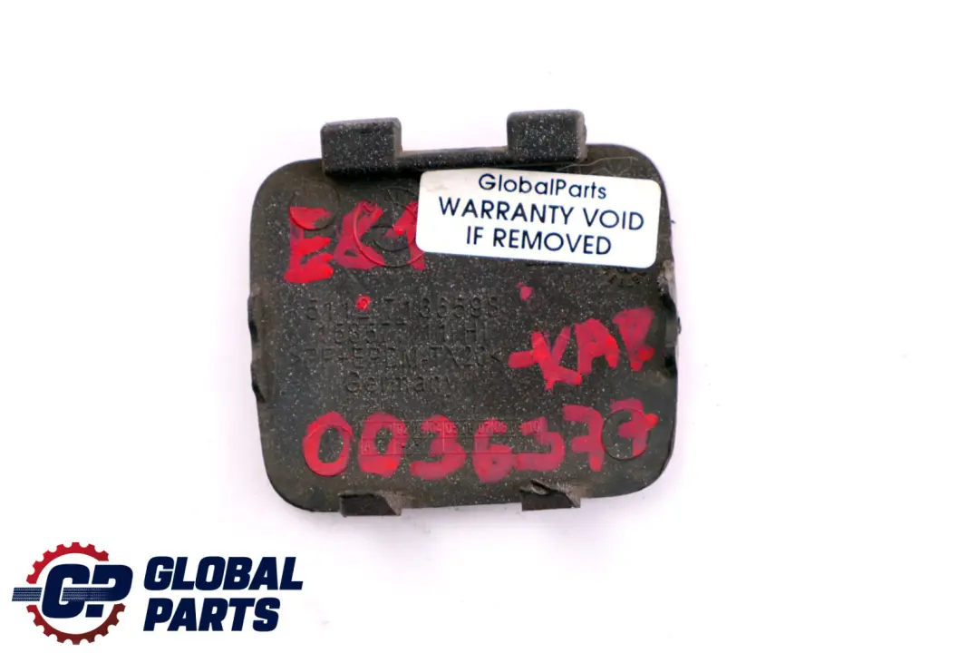 Flap Towing Eye Rear Bumper Karmesinrot Red 7166598 to BMW 1 Series E81 E87 LCI with Part number 0036377 BMW 1 Series E81 E87 LCI Flap Towing Eye Rear Bumper Karmesinrot Red 7166598 - SKU P0036377-KAR - Part number 0036377