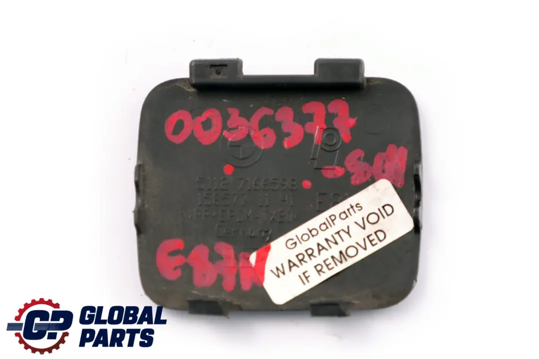 BMW 1 er E81 E87 LCI Klappe Abschleppöse Hintenstoßstange Schwarz 2 7166598 - SKU P0036377-SCH - Teilenummer 0036377