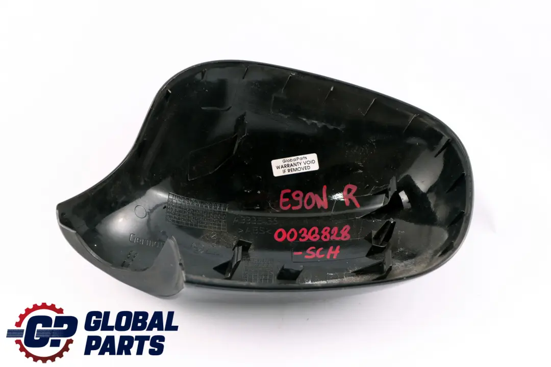 Right Cover Cap O/S Casing Wing Mirror Schwarz 2 Black to BMW 3 Series E90 E91 LCI with Part number 0036828 BMW 3 Series E90 E91 LCI Right Cover Cap O/S Casing Wing Mirror Schwarz 2 Black - SKU P0036828-SCH - Part number 0036828